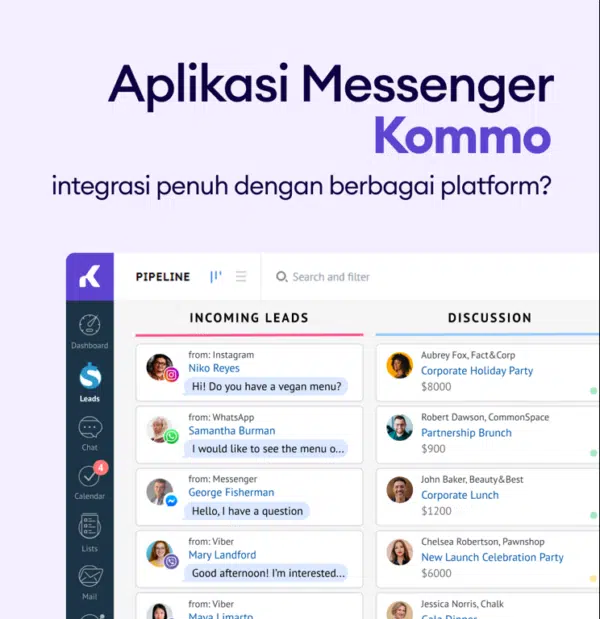 Aplikasi Messenger Kommo